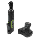 Sealey CP108VCRW 10.8V 2Ah SV10.8 Series 3/8"Sq Drive Cordless Ratchet Wrench Kit 45Nm