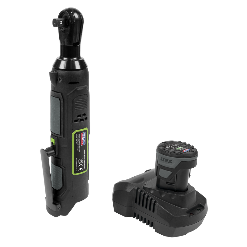 Sealey CP108VCRW 10.8V 2Ah SV10.8 Series 3/8"Sq Drive Cordless Ratchet Wrench Kit 45Nm