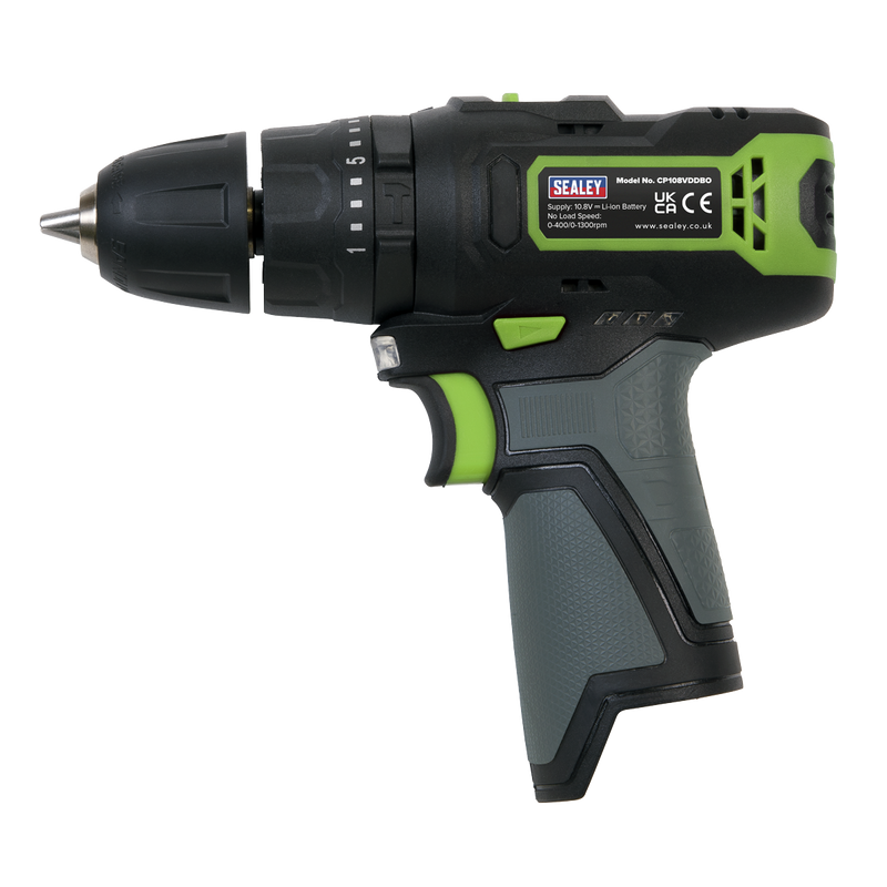 Sealey CP108VDDBO 10.8V SV10.8 Series Ø10mm Cordless Hammer Drill/Driver - Body Only