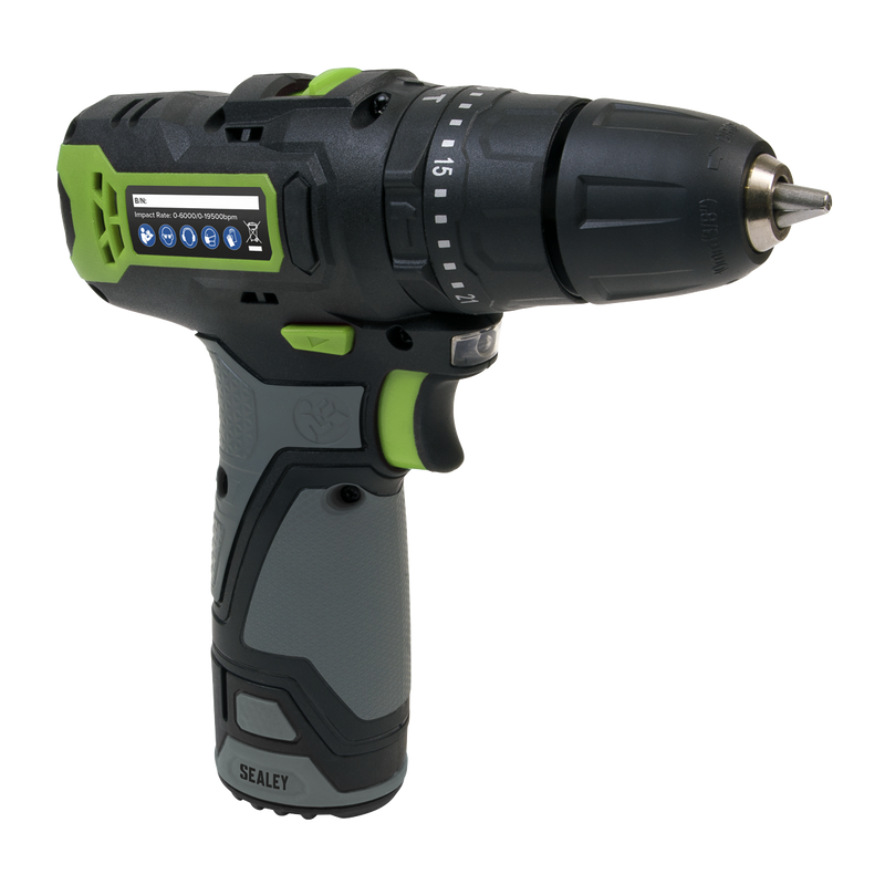 Sealey CP108VDD 10.8V 2Ah SV10.8 Series 10mm Cordless Hammer Drill/Driver Kit
