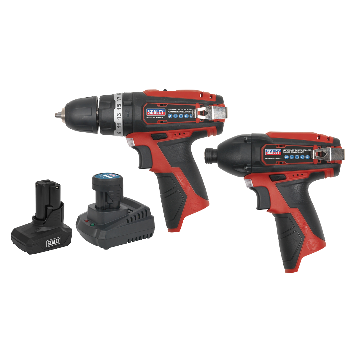 Sealey CP1200COMBO6 2 x 12V SV12 Series Cordless Power Tool Combo Kit