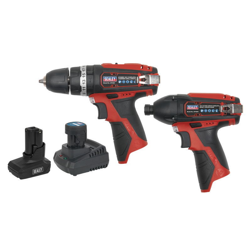 Sealey CP1200COMBO6 2 x 12V SV12 Series Cordless Power Tool Combo Kit