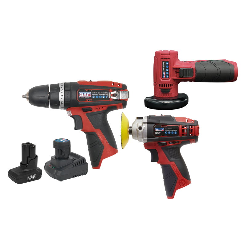 Sealey CP1200COMBO7 3 x 12V SV12 Series Cordless Power Tool Combo Kit