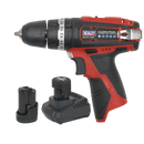 Sealey CP1201KIT 12V SV12 Series 10mm Hammer Drill/Driver Kit - 2 Batteries