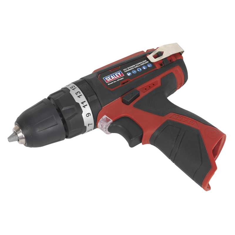 Sealey CP1201 12V SV12 Series Ø10mm Cordless Hammer Drill/Driver - Body Only