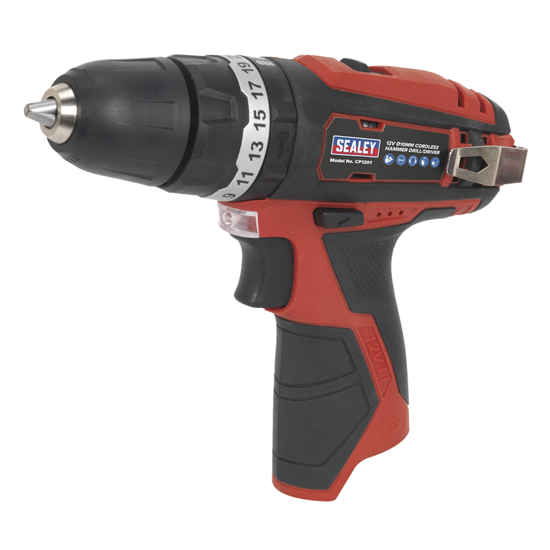 Sealey CP1201 12V SV12 Series Ø10mm Cordless Hammer Drill/Driver - Body Only