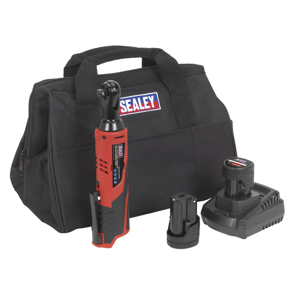 Sealey CP1202KIT 12V SV12 Series 3/8"Sq Drive Ratchet Wrench Kit - 2 Batteries