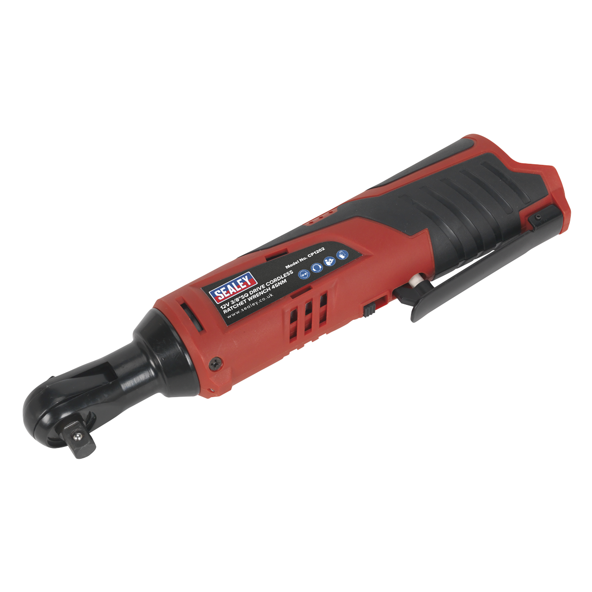 Sealey CP1202 12V SV12 Series 3/8"Sq Drive Cordless Ratchet Wrench 45Nm - Body Only