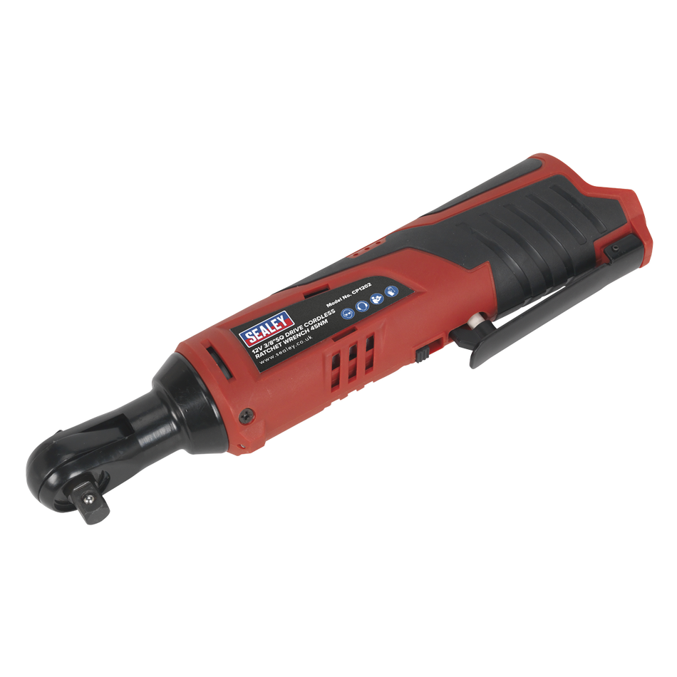 Sealey CP1202 12V SV12 Series 3/8"Sq Drive Cordless Ratchet Wrench 45Nm - Body Only