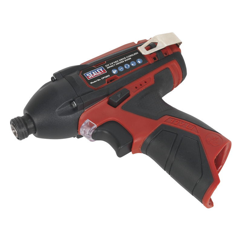Sealey CP1203 12V SV12 Series 1/4"Hex Drive Cordless Impact Driver 80Nm - Body Only