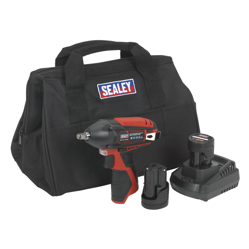 Sealey CP1204KIT 12V SV12 Series 3/8"Sq Drive Impact Wrench Kit - 2 Batteries