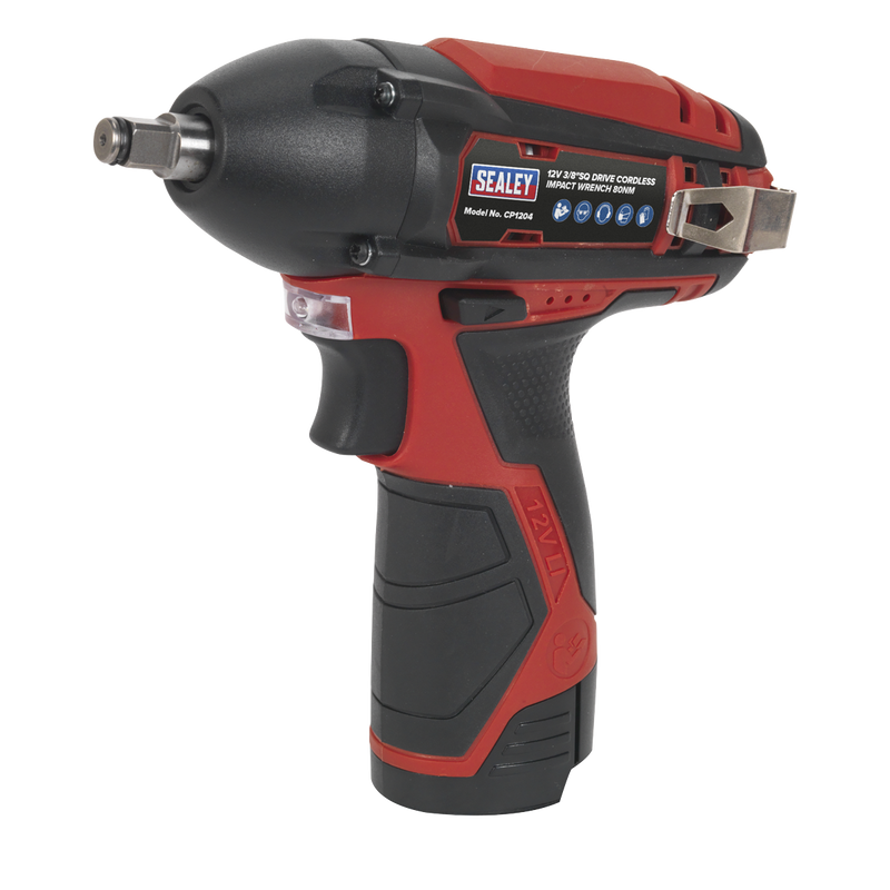 Sealey CP1204 12V SV12 Series 3/8"Sq Drive Cordless Impact Wrench 80Nm - Body Only