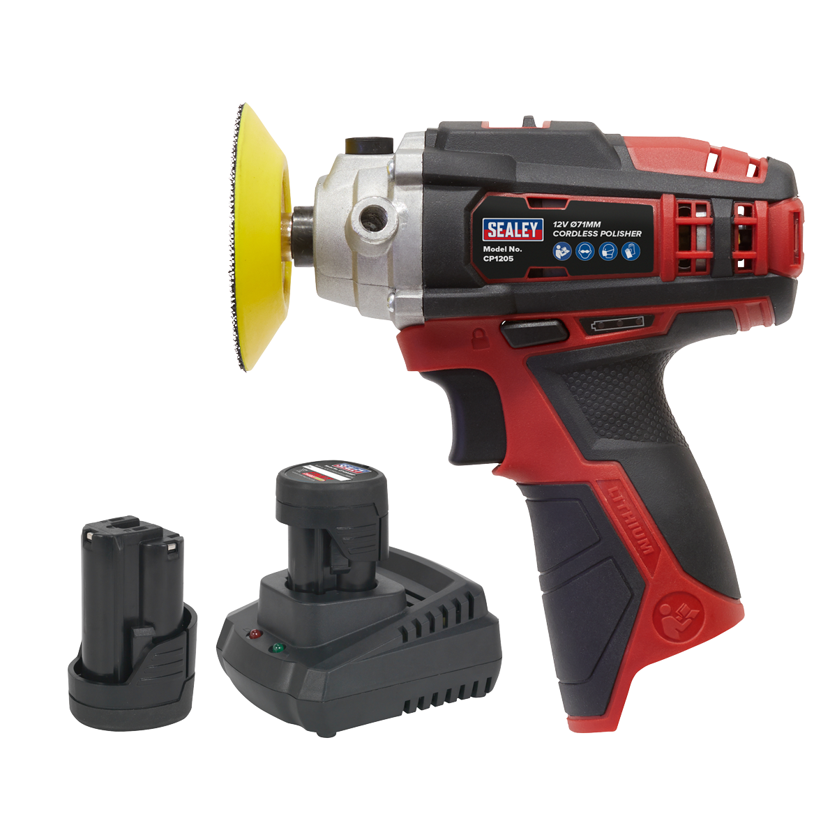 Sealey CP1205KIT 12V SV12 Series 71mm Cordless Polisher Kit - 2 Batteries