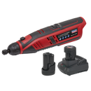 Sealey CP1207KIT 12V SV12 Series Cordless Multipurpose Rotary Tool & Engraver Kit - 2 Batteries