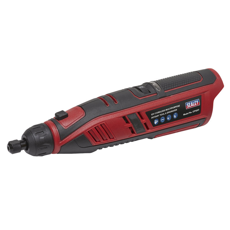 Sealey CP1207KIT 12V SV12 Series Cordless Multipurpose Rotary Tool & Engraver Kit - 2 Batteries