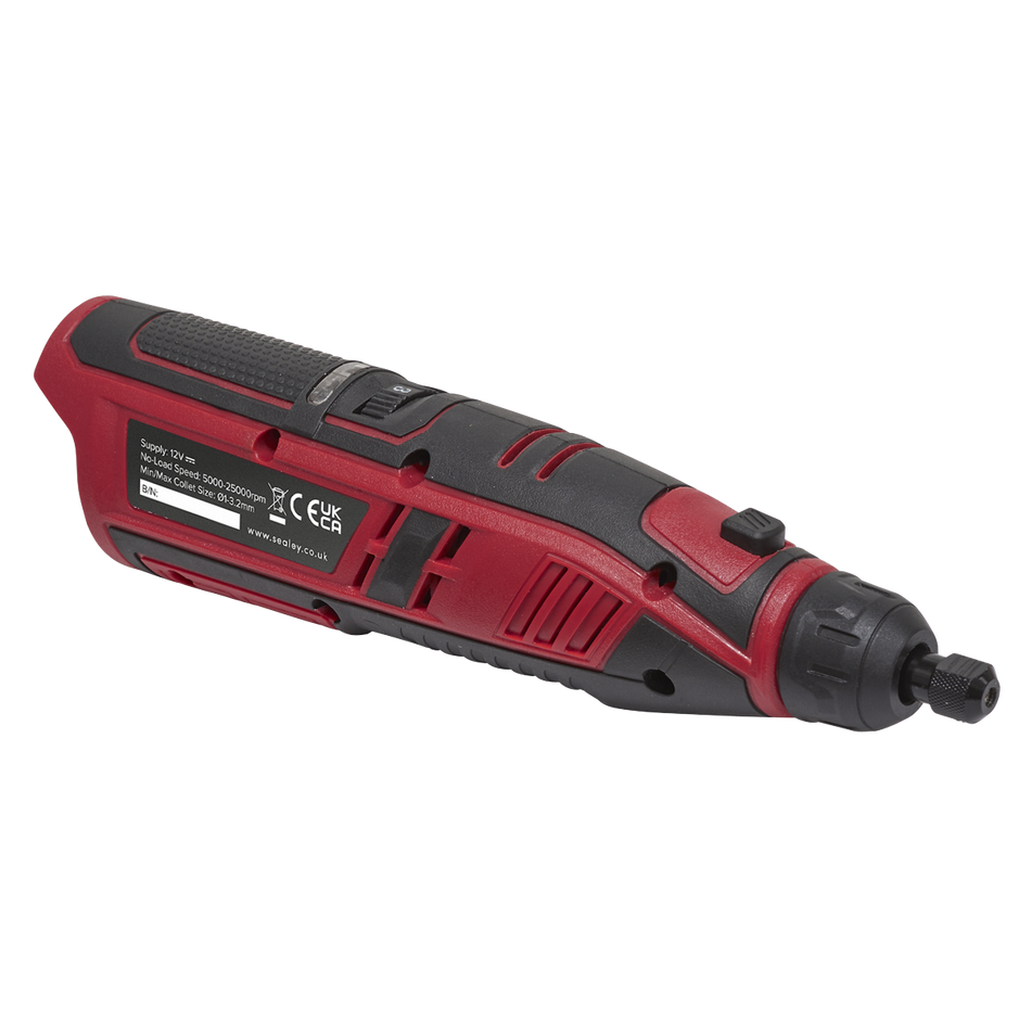 Sealey CP1207 12V SV12 Series 49pc Cordless Multipurpose Rotary Tool & Engraver Kit - Body Only