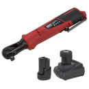 Sealey CP1209KIT 12V SV12 Series 1/2"Sq Drive Cordless Ratchet Wrench Kit - 2 Batteries