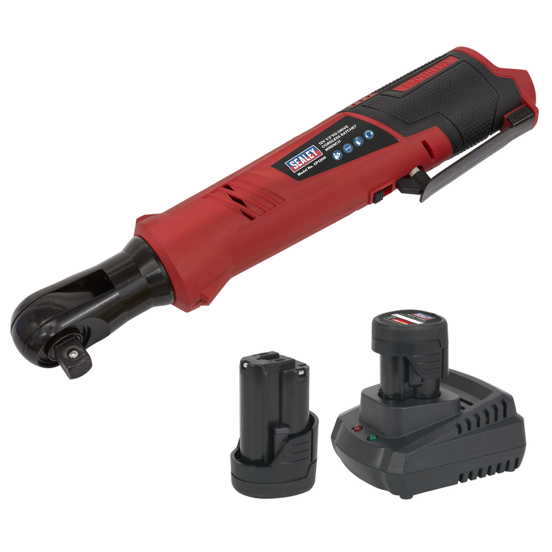 Sealey CP1209KIT 12V SV12 Series 1/2"Sq Drive Cordless Ratchet Wrench Kit - 2 Batteries
