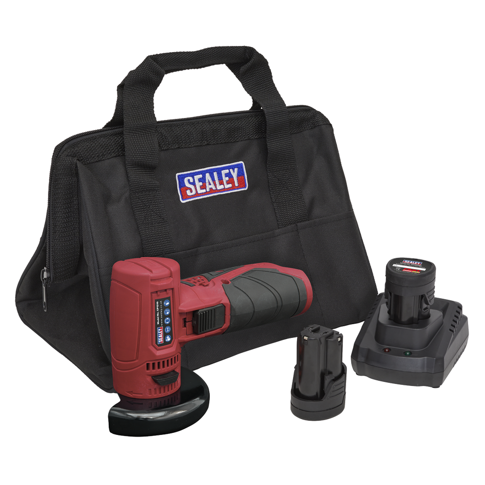 Sealey CP1210KIT 12V SV12 Series 75mm Angle Grinder Kit - 2 Batteries