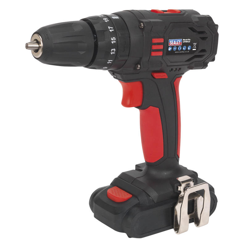 Sealey CP18VLD 18V Ø10mm Cordless Hammer Drill/Driver