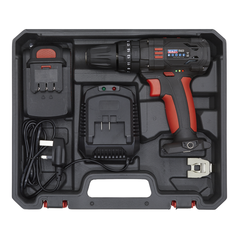 Sealey CP18VLD 18V Ø10mm Cordless Hammer Drill/Driver