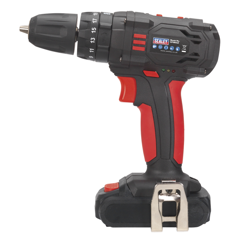 Sealey CP18VLD 18V Ø10mm Cordless Hammer Drill/Driver