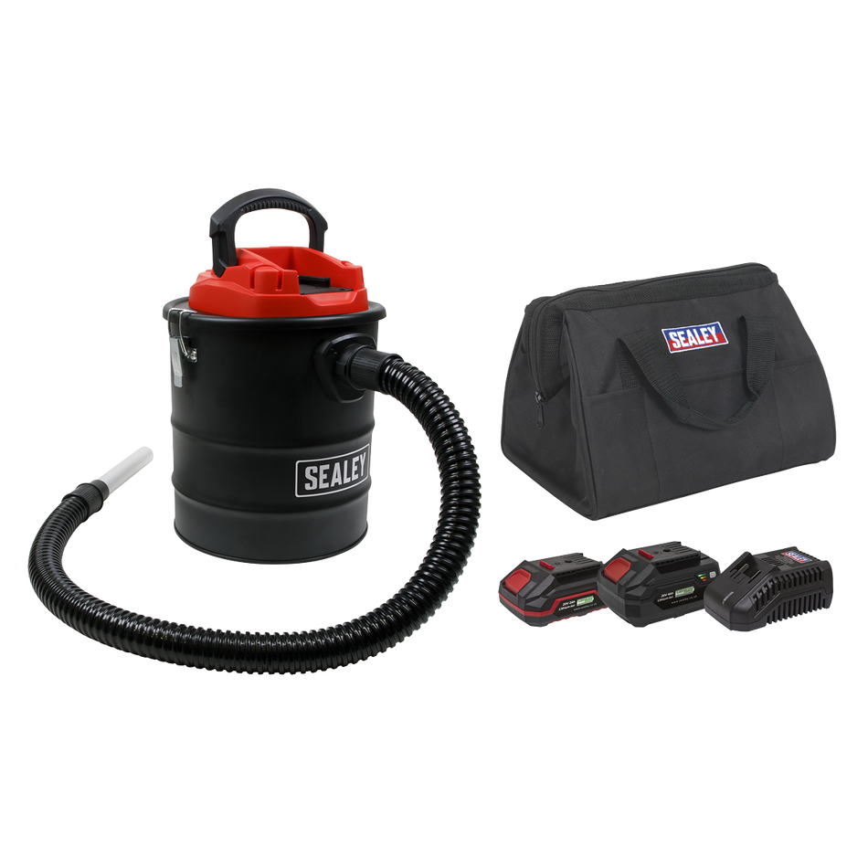 Sealey CP20VAVKIT 20V SV20 Series 15L Handheld Ash Vacuum Cleaner Kit - 2 Batteries