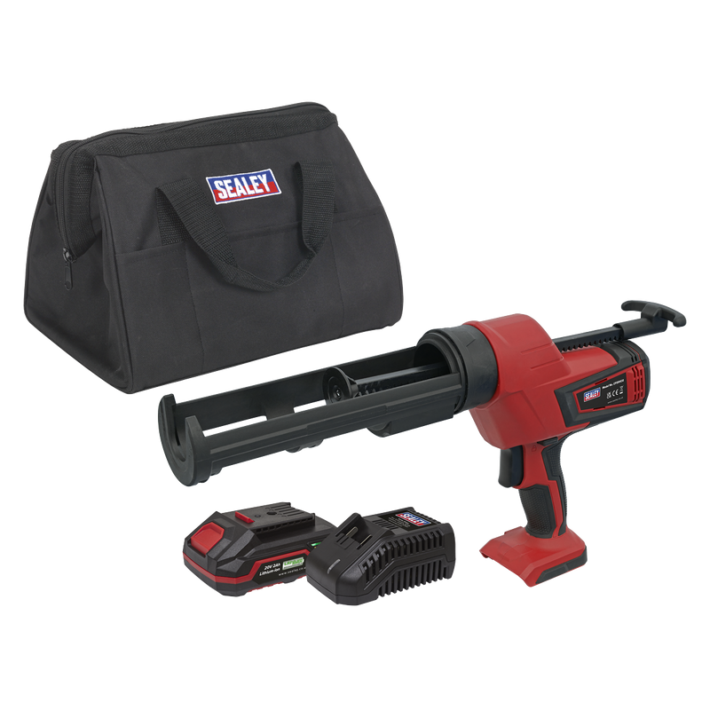 Sealey CP20VCGKIT1 Cordless 20V 2Ah SV20 Series Caulking Gun Kit 310ml
