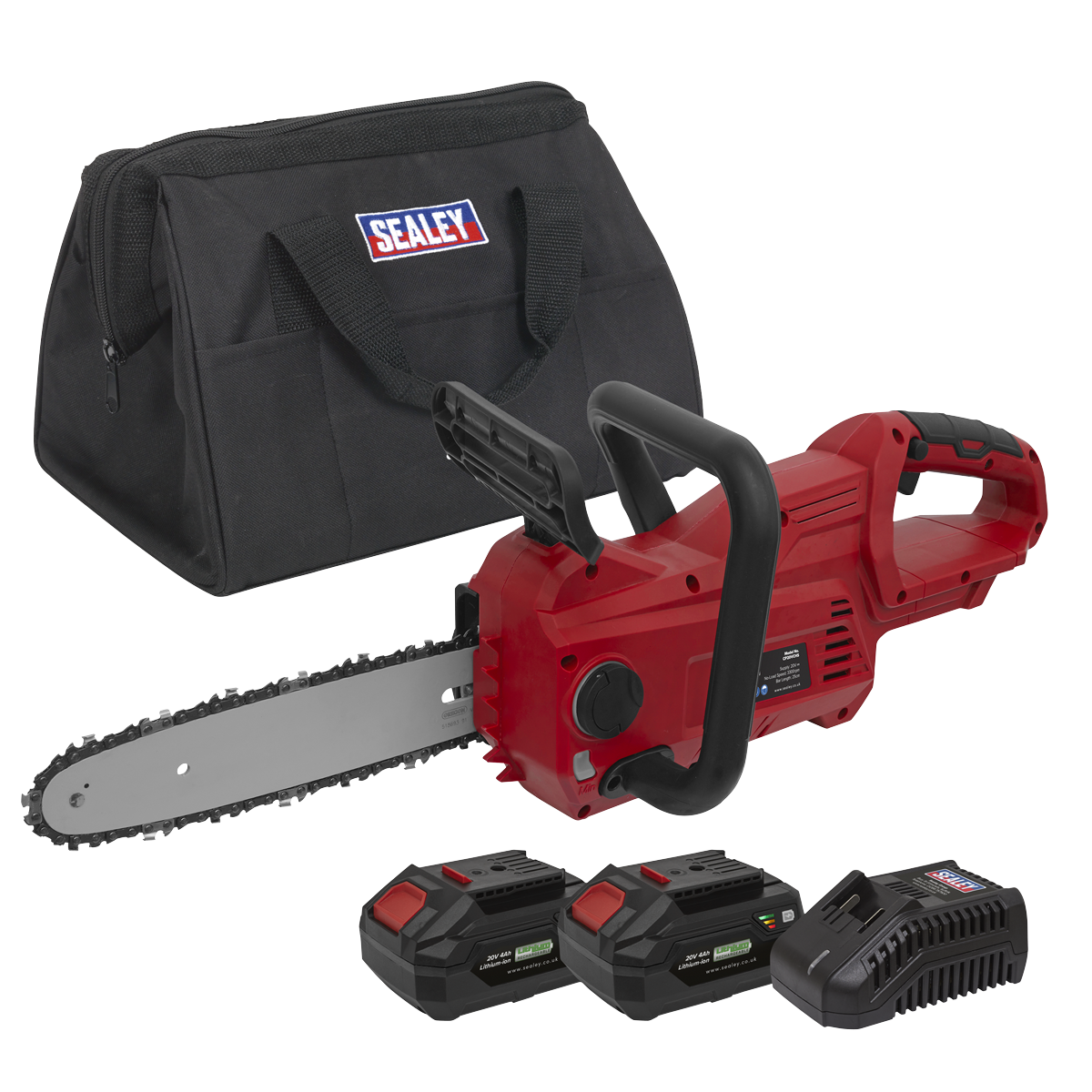Sealey CP20VCHSKIT 20V SV20 Series 25cm Cordless Chainsaw Kit -  2 Batteries