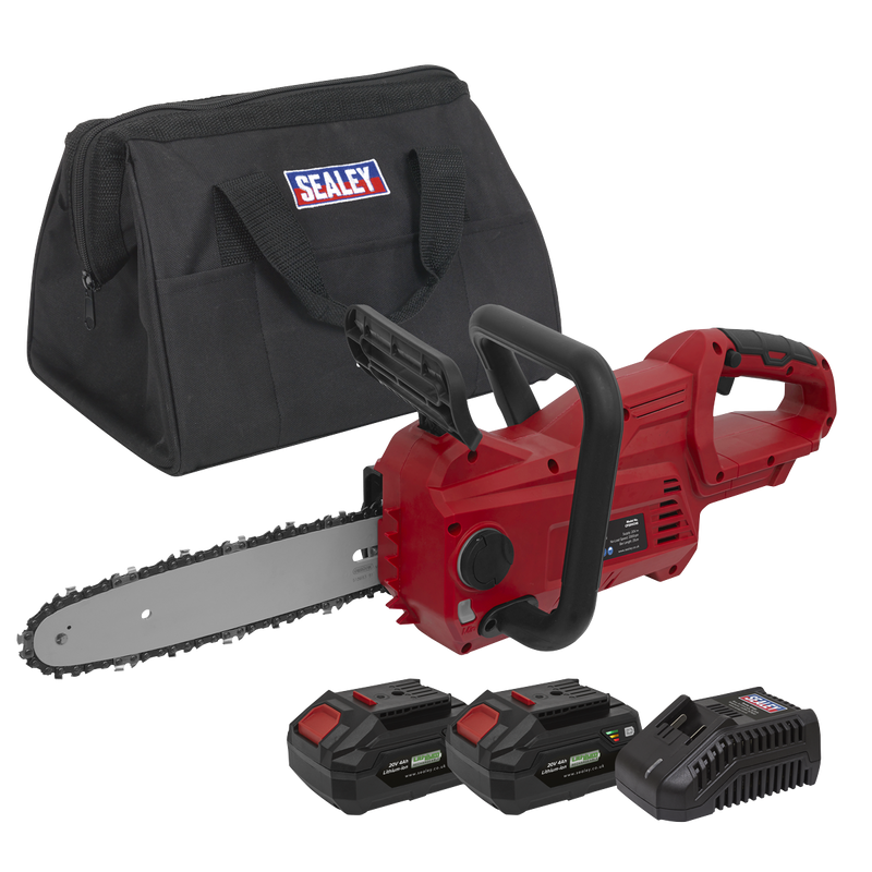 Sealey CP20VCHSKIT 20V SV20 Series 25cm Cordless Chainsaw Kit -  2 Batteries