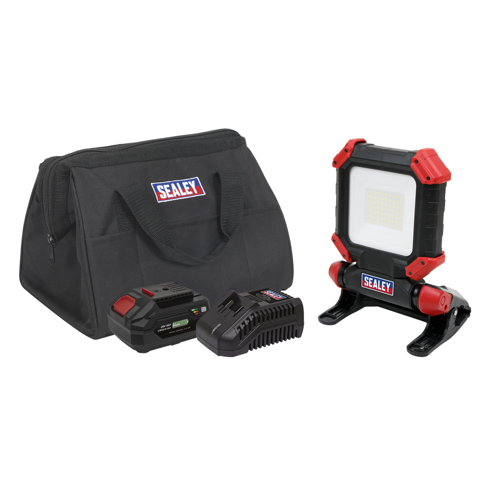 Sealey CP20VCLKIT1 20V 4Ah SV20 Series Cordless SMD LED 1800lm Work Light Kit
