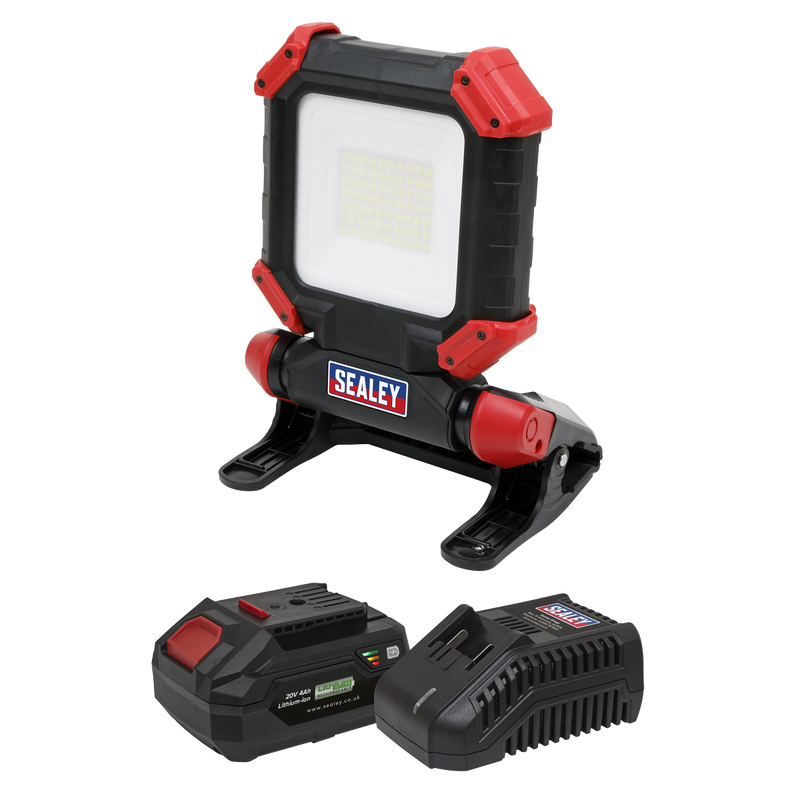 Sealey CP20VCLKIT1 20V 4Ah SV20 Series Cordless SMD LED 1800lm Work Light Kit