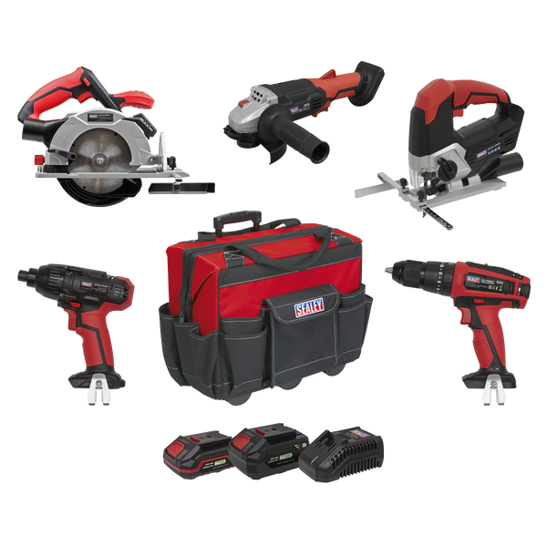 Sealey CP20VCOMBO13 20V SV20 Series Cordless 5 Tool Combo Kit