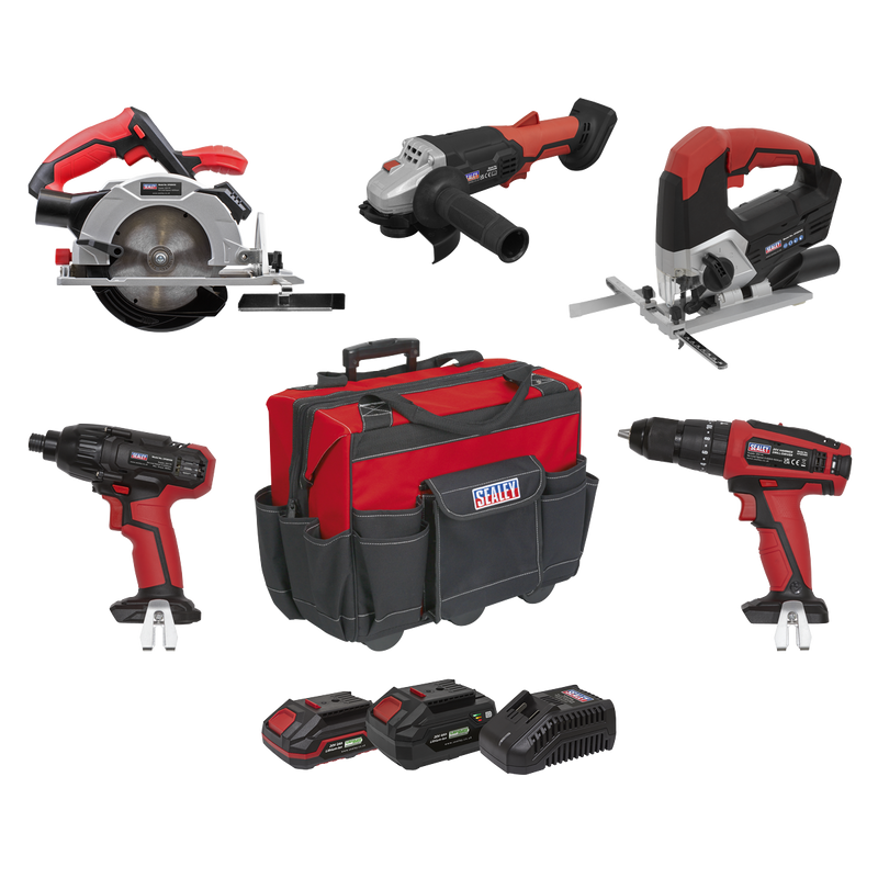 Sealey CP20VCOMBO13 20V SV20 Series Cordless 5 Tool Combo Kit