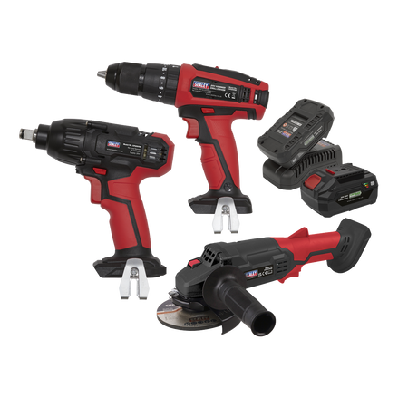 Sealey CP20VCOMBO1 3 x 20V SV20 Series Cordless Tool Combo - 2 Batteries