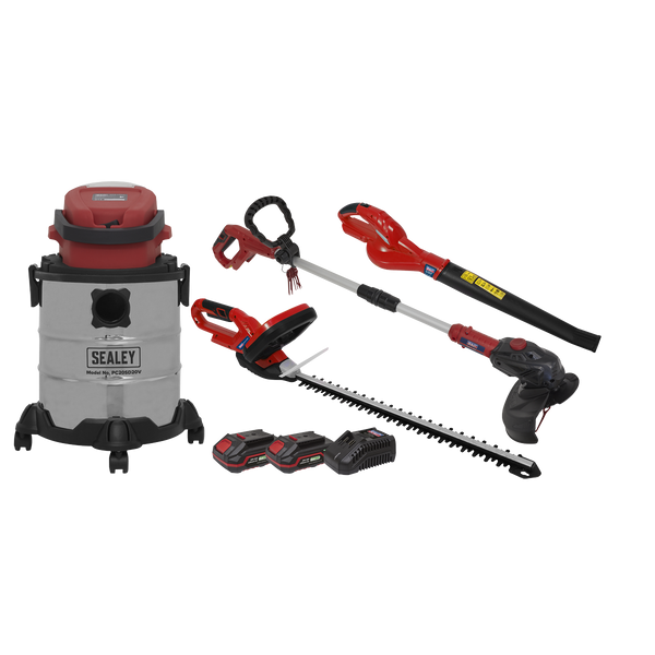 Sealey CP20VCOMBO3 Garden Power Tool Kit 20V - 2 Batteries