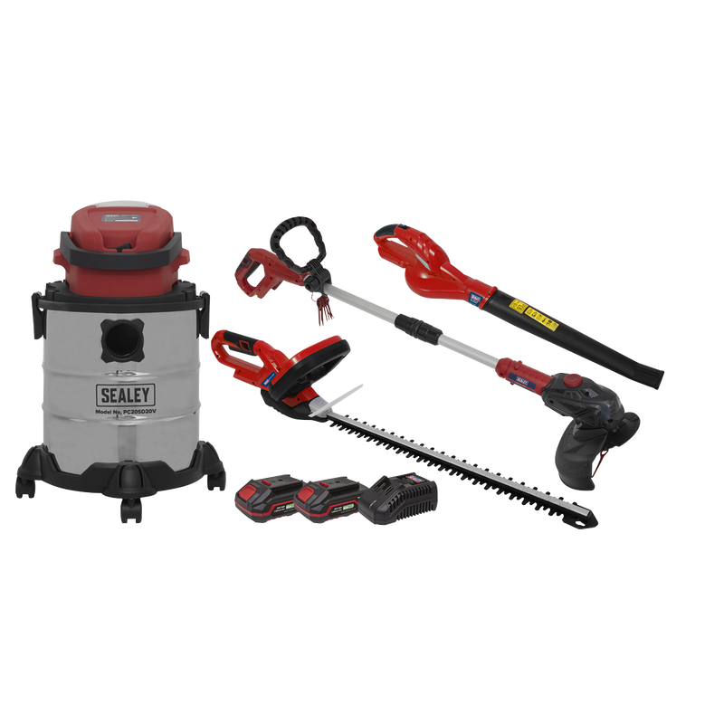 Sealey CP20VCOMBO3 Garden Power Tool Kit 20V - 2 Batteries
