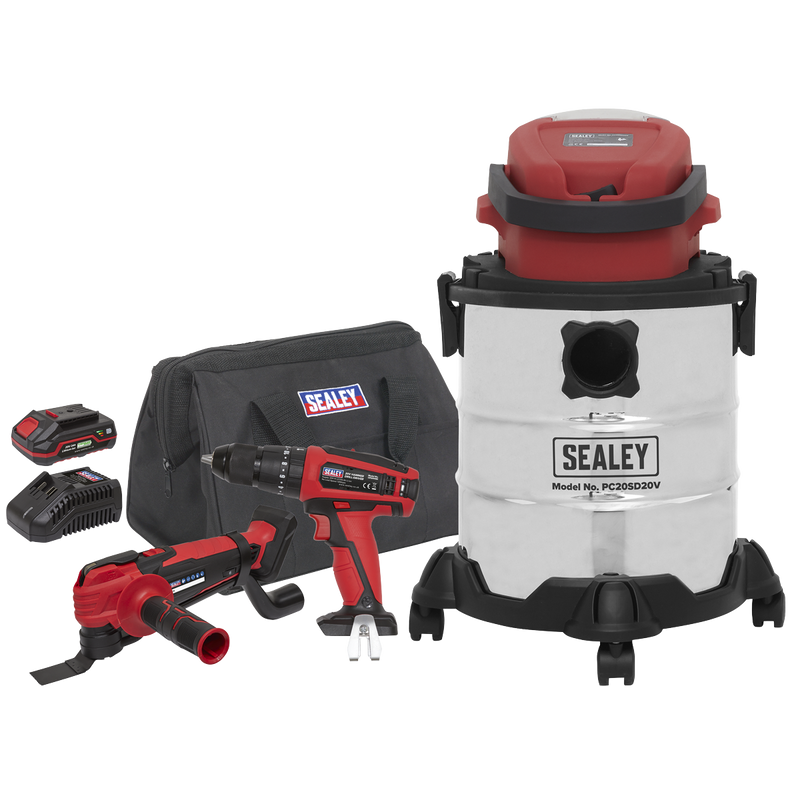 Sealey CP20VCOMBO5 SV20 Series 3 Tool Vac Combo - 2 Batteries