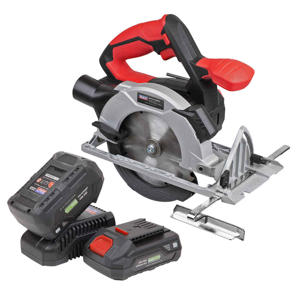 Sealey CP20VCSKIT 20V SV20 Series 150mm Circular Saw Kit - 2 Batteries