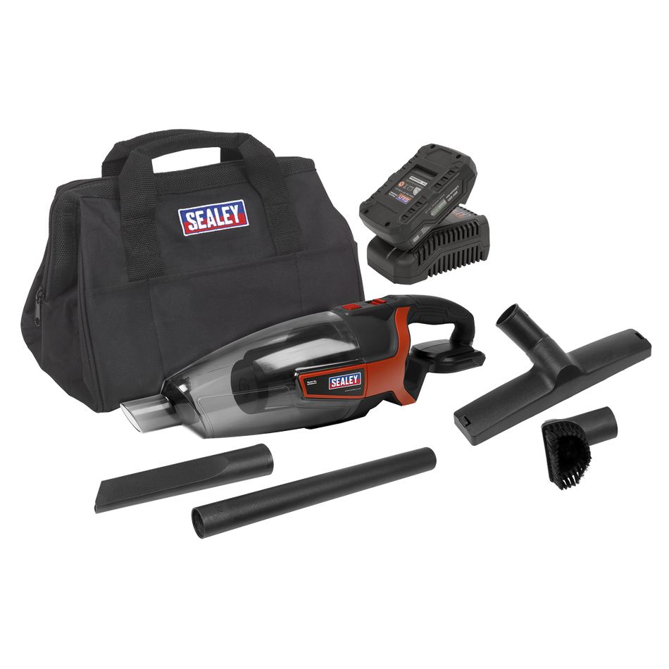 Sealey CP20VCVKIT1 20V 2Ah SV20 Series 650ml Cordless Handheld Vacuum Cleaner Kit