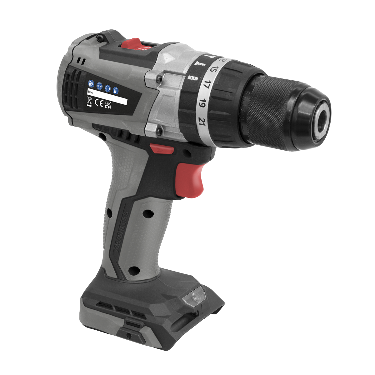 Sealey CP20VDDX 20V SV20 Series 13mm Brushless Hammer Drill/Driver - Body Only
