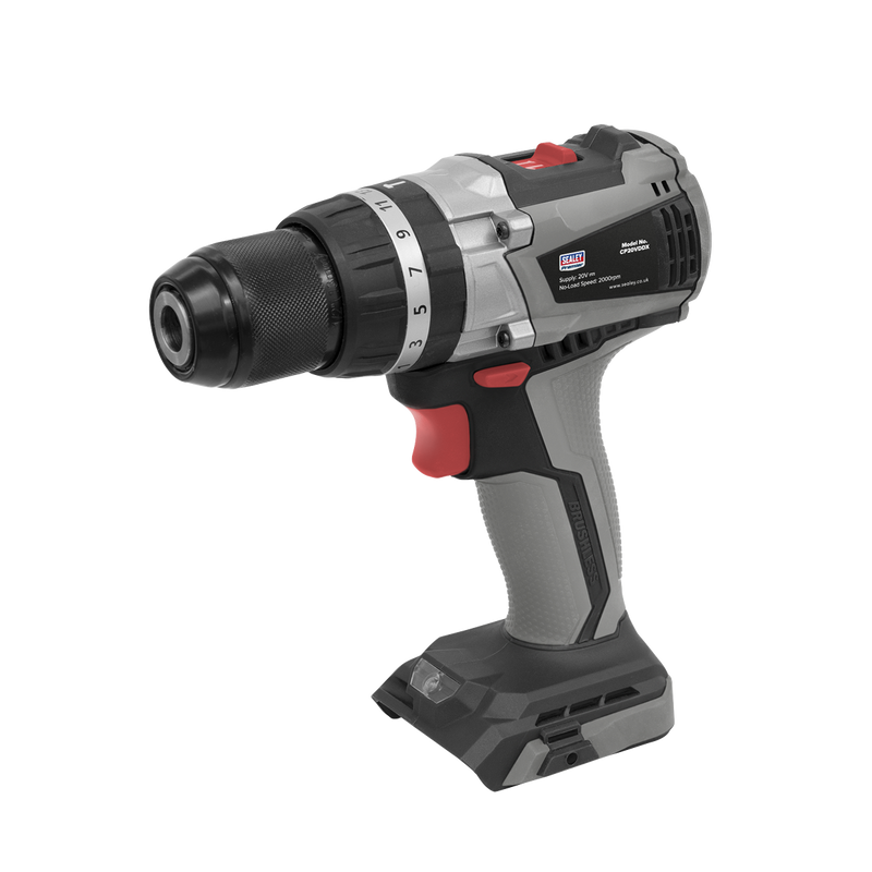 Sealey CP20VDDX 20V SV20 Series 13mm Brushless Hammer Drill/Driver - Body Only
