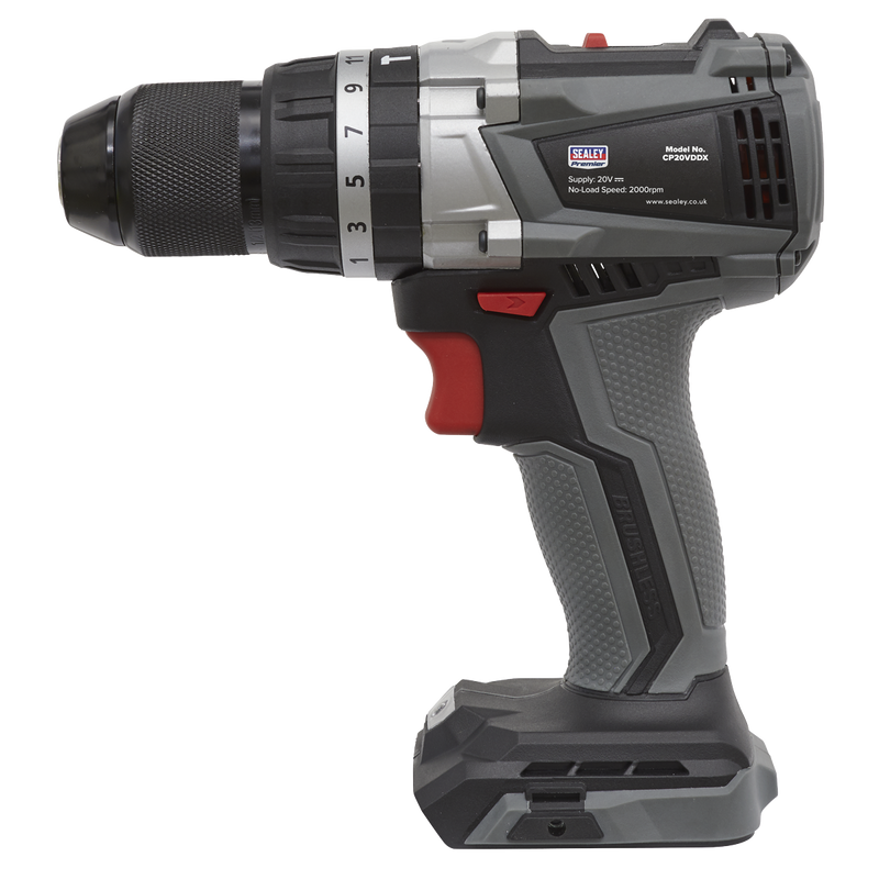 Sealey CP20VDDX 20V SV20 Series Ø13mm Brushless Hammer Drill/Driver - Body Only