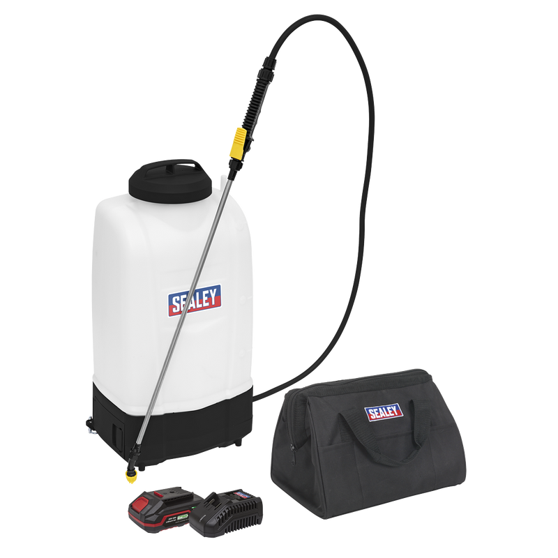 Sealey CP20VGBSKIT1 Cordless Garden Backpack Sprayer 15L 20V 2Ah SV20 Series