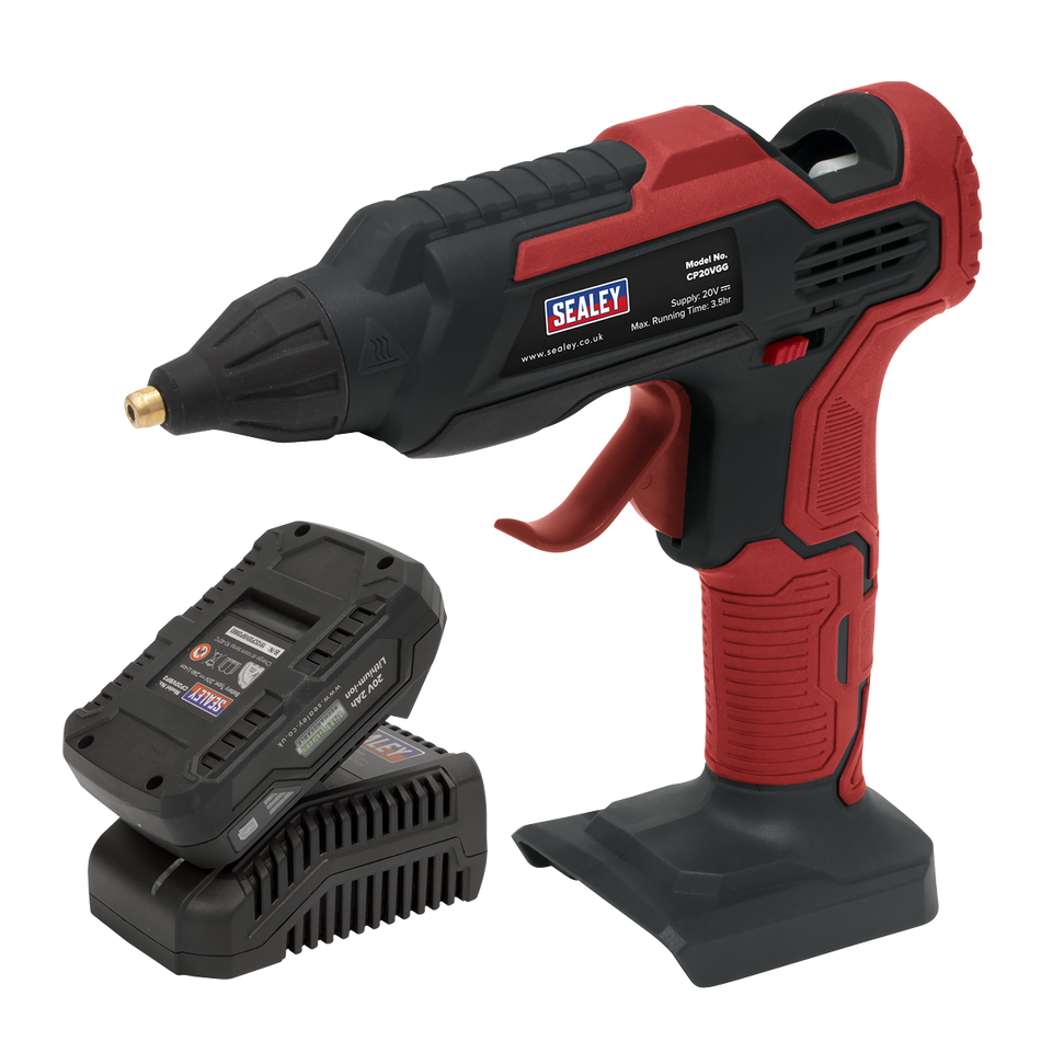 Sealey CP20VGGKIT1 20V 2Ah SV20 Series Cordless Glue Gun Kit