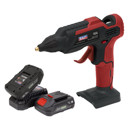 Sealey CP20VGGKIT 20V SV20 Series Cordless Glue Gun Kit - 2 Batteries