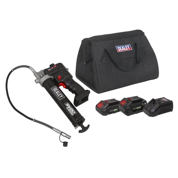 Sealey CP20VGRGKIT Sealey 20V SV20 Series Grease Gun Kit - 2 Batteries