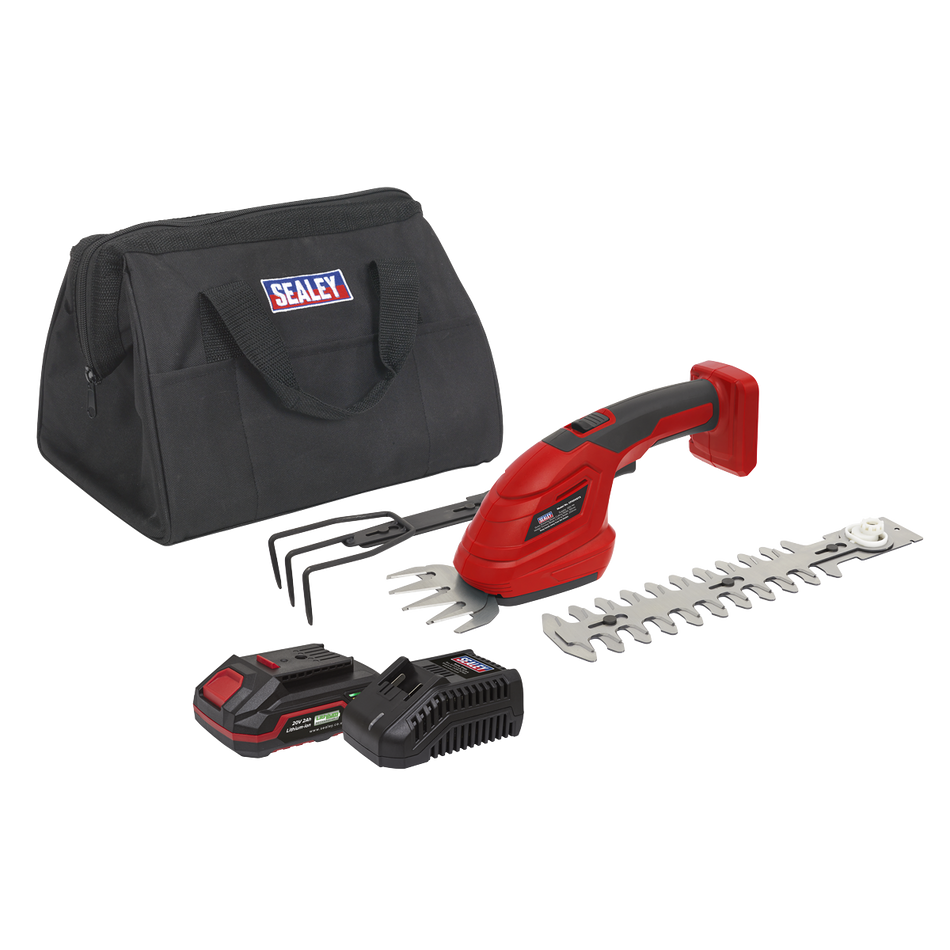 Sealey CP20VGT3KIT1 Cordless 3-in-1 Garden Tool Kit 20V 2Ah SV20 Series