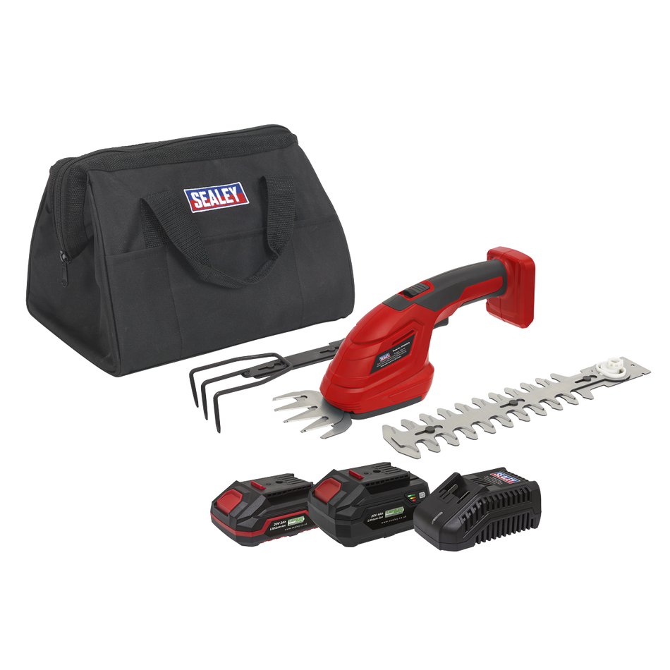 Sealey CP20VGT3KIT Cordless 3-in-1 Garden Tool Kit 20V SV20 Series - 2 Batteries