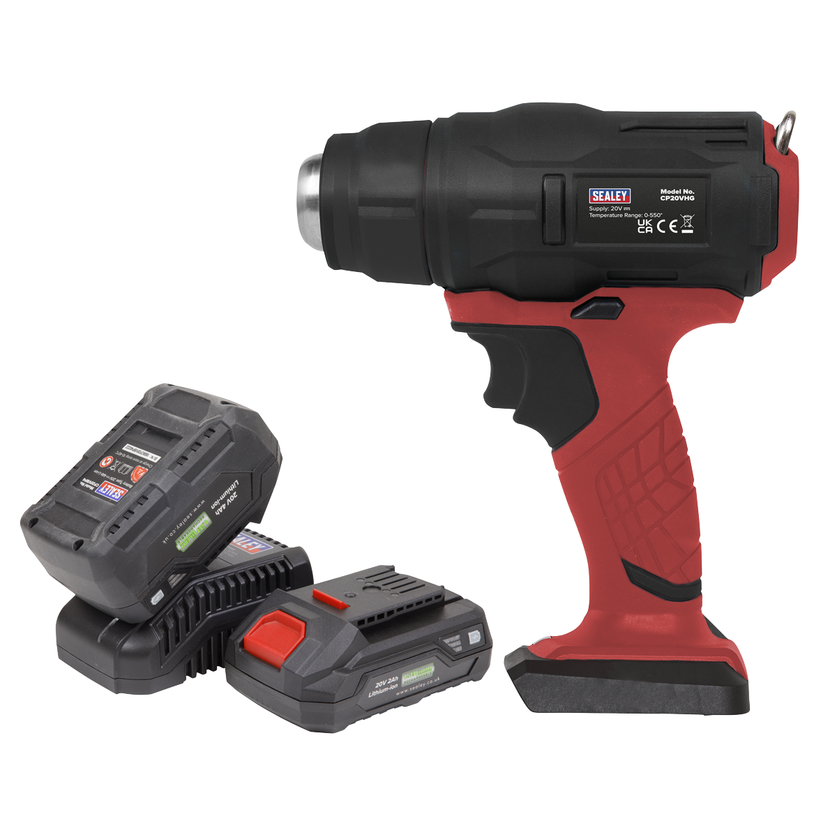 Sealey CP20VHGKIT2 20V SV20 Series Cordless Hot Air Gun Kit - 2 Batteries